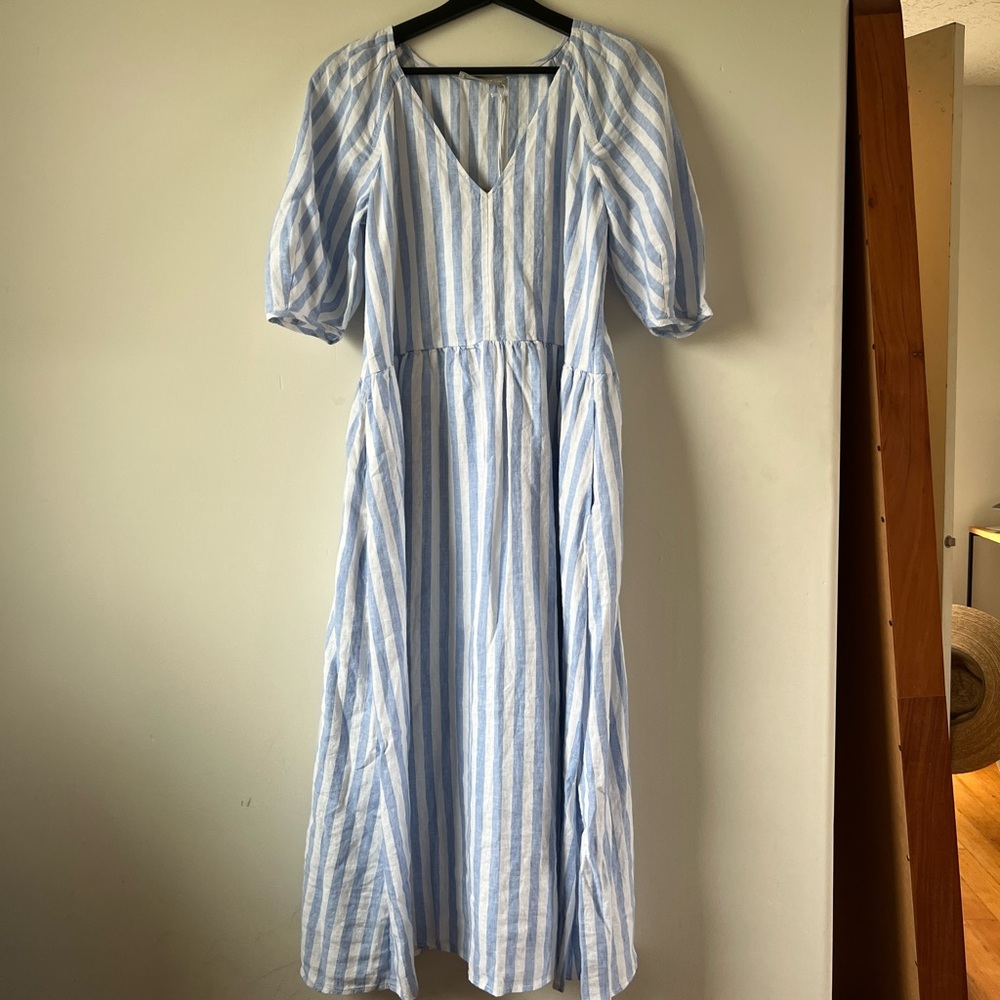 Everlane linen puff sleeve dress